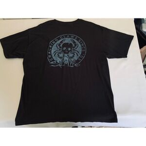 Salt Life Pocket T-Shirt Mens XL Black Skull Crab Graphic Fishing Coastal Surf